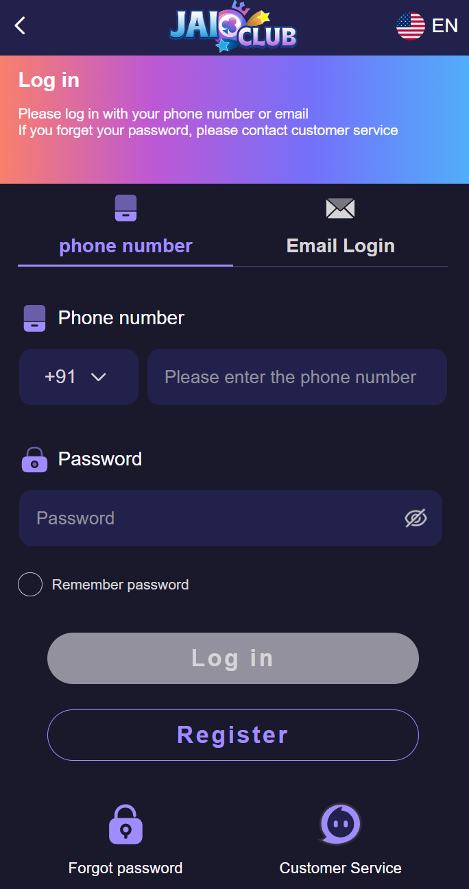 Jai Club Login